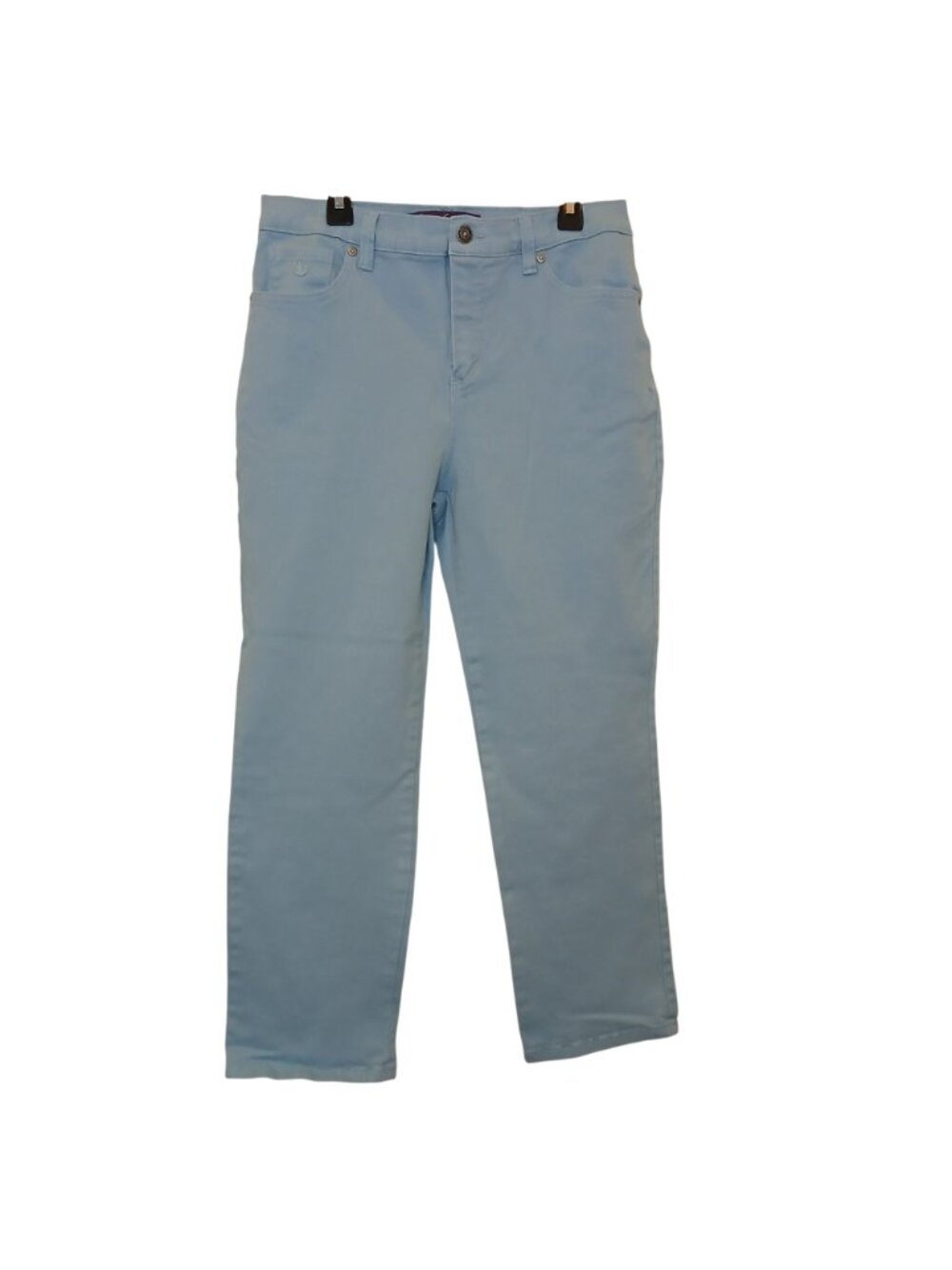 Gloria Vanderbilt Amanda Petite 8P Light Blue Stretch Straight Leg Jeans #I-12 - Picture 6 of 9